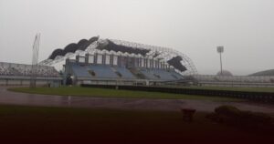 Atap Stadion Indomilk Arena Rusak Parah Akibat Diterjang Puting Beliung Atap Stadion Indomilk Arena Rusak Parah Akibat Diterjang Puting Beliung