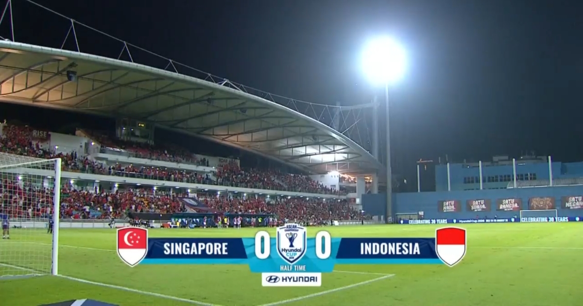 Half Time Timnas Indonesia vs Singapura Laga Masih Imbang Tanpa Gol Di Babak Pertama