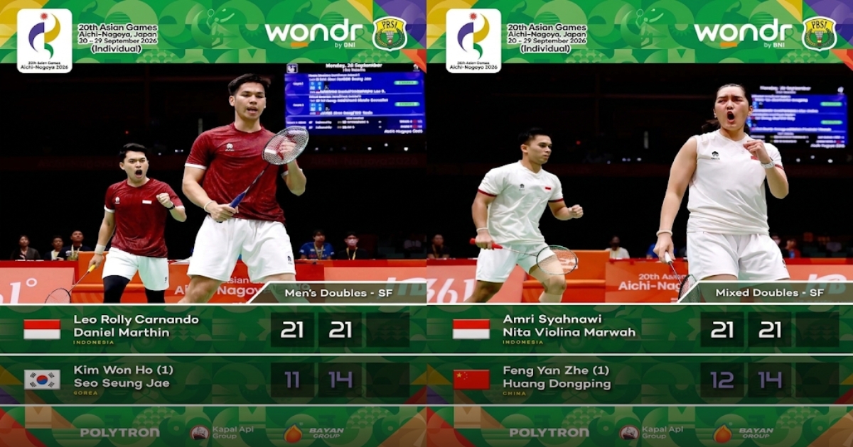 Hasil Badminton Asian Games 2026: Amri Nita Dan Leo Daniel Sukses Tembus Final