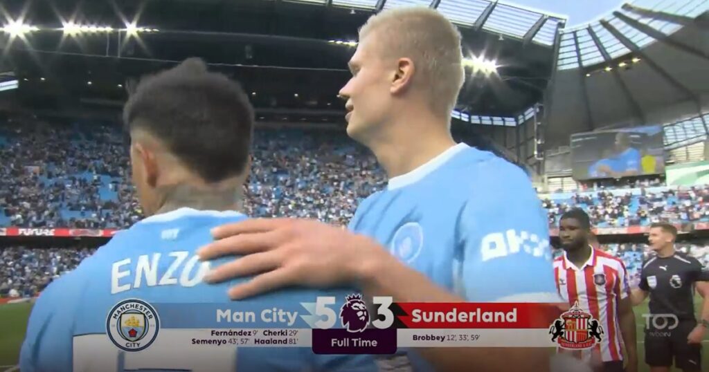 Hasil Manchester City vs Sunderland Hujan 8 Gol Di Etihad Stadium Mewarnai Kemenangan Cityzens