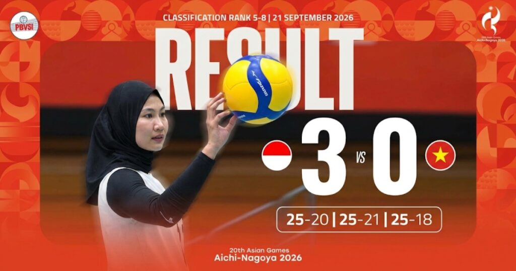 Hasil Voli Asian Games 2026 Timnas Voli Putri Indonesia Bungkam Vietnam 3-0